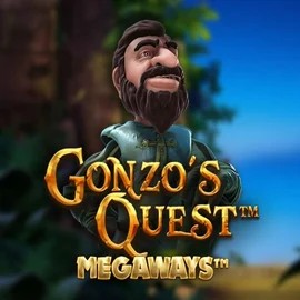 Gonzo's Quest Megaways slot logo by Red Tiger Gaming at Cazeus Casino