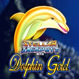 Official Jackpots logo: Dolphin Gold with Stellar Jackpots by Lightning Box Game at Cazeus Casino