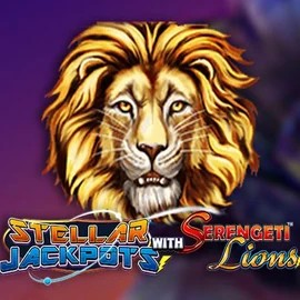 Jackpots logo of Stellar Jackpots with Serengeti Lions from Lightning Box Game at Cazeus Casino