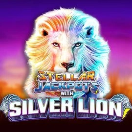 Stellar Jackpots with Silver Lion logo by Lightning Box Game Cazeus Casino