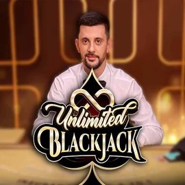 Unlimited Blackjack online game logo by Ezugi on ccazeus.it